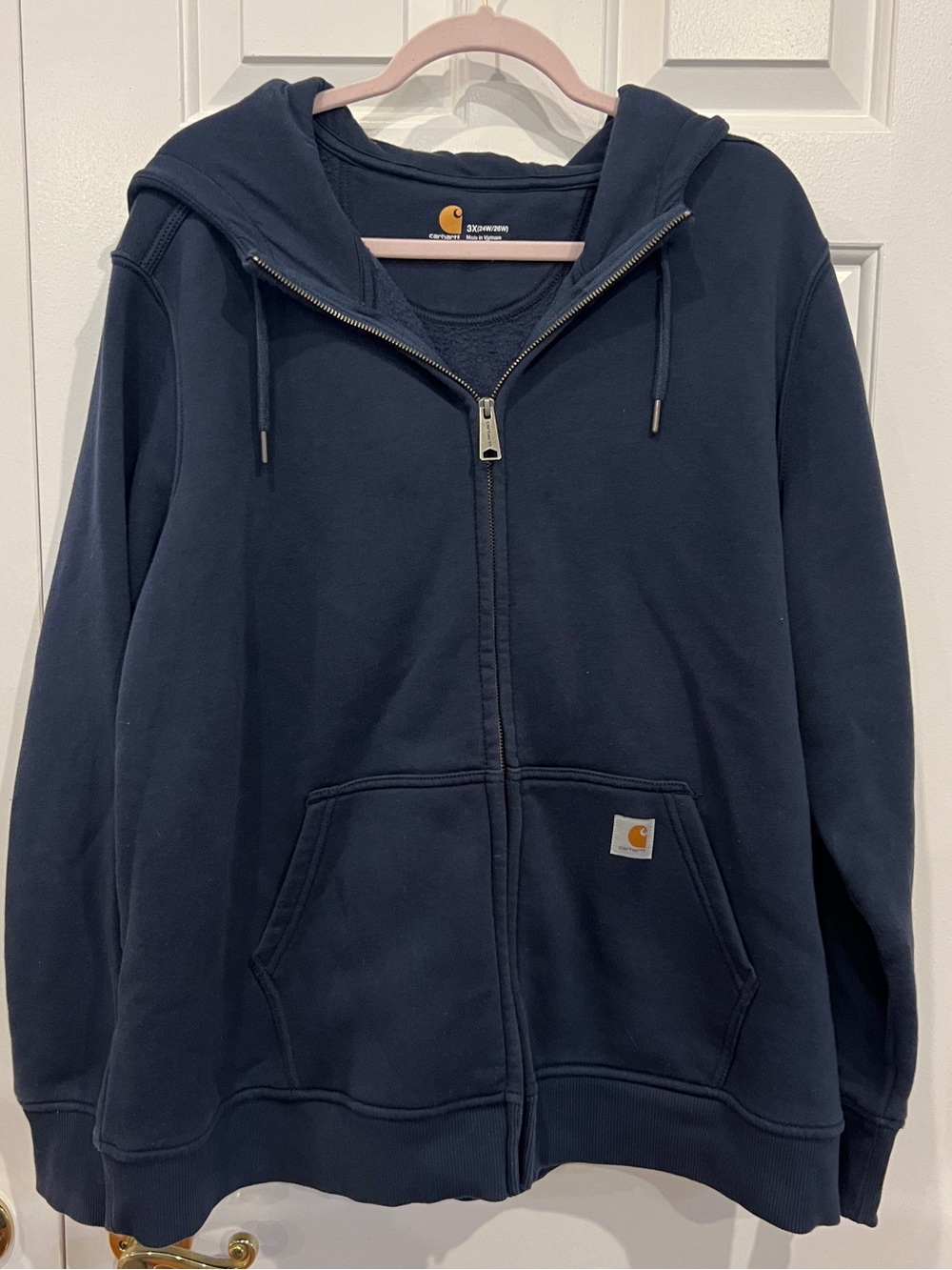 Carhartt Men’s Navy Zip-Up Hooded Jacket